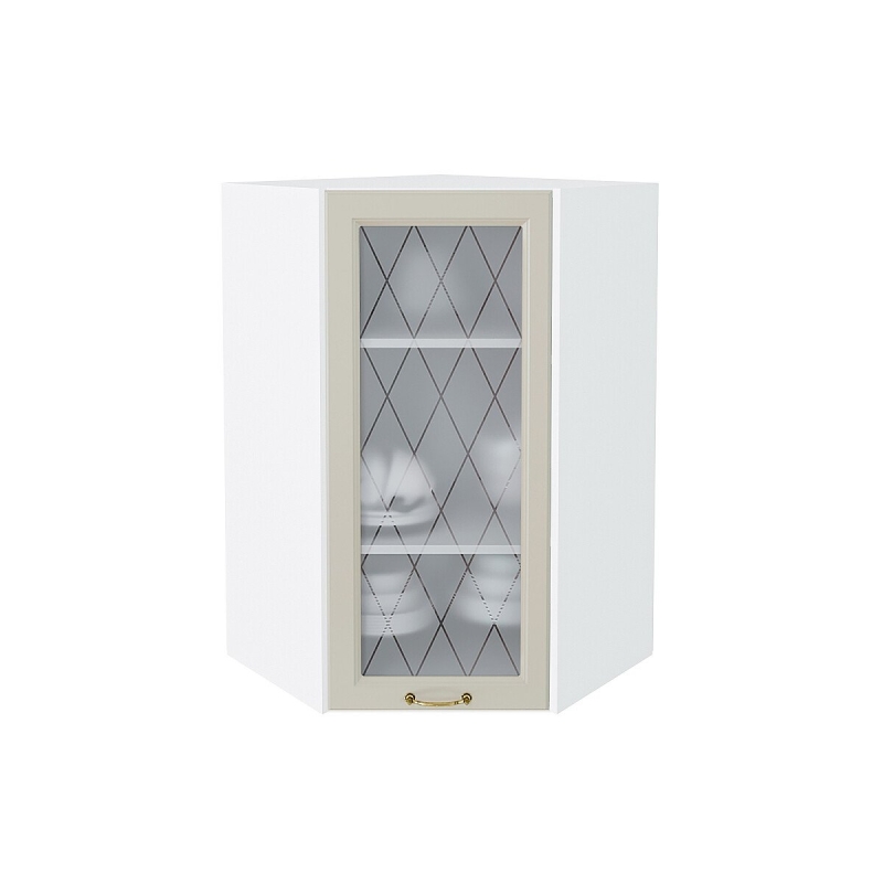 Шкаф верхний угловой остекленный Ницца