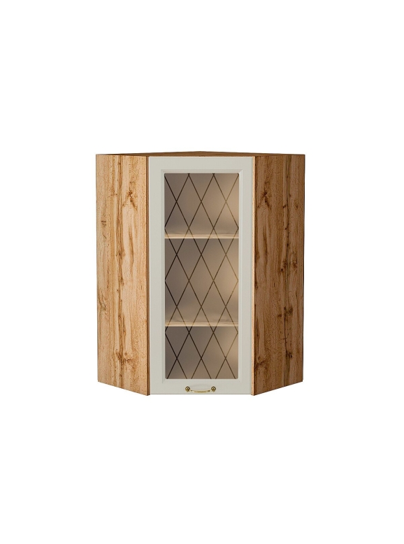 Шкаф верхний угловой остекленный Ницца