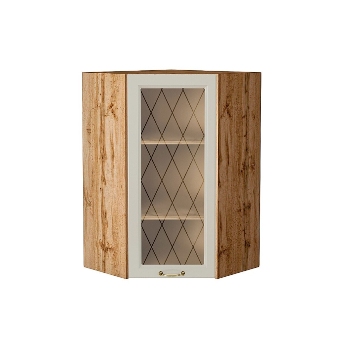 Шкаф верхний угловой остекленный Ницца