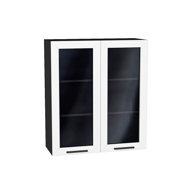 Шкаф верхний с 2-мя остекленными дверцами Глетчер