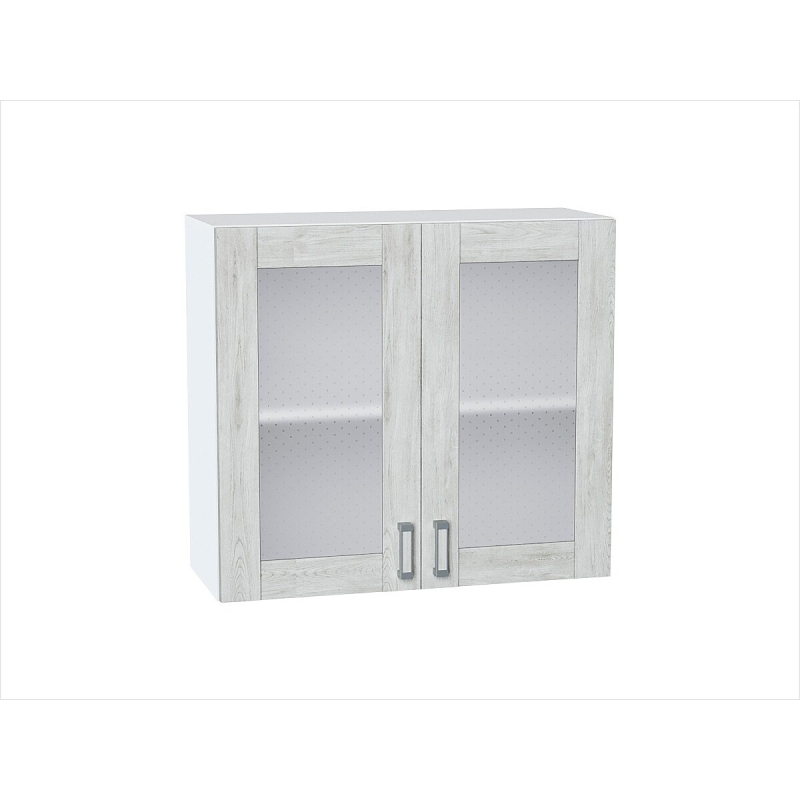 Шкаф верхний с 2-мя остекленными дверцами Лофт