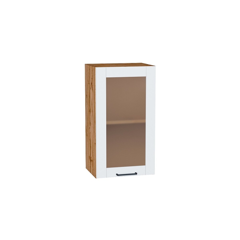 Шкаф верхний с 1-ой остекленной дверцей Флэт Плюс