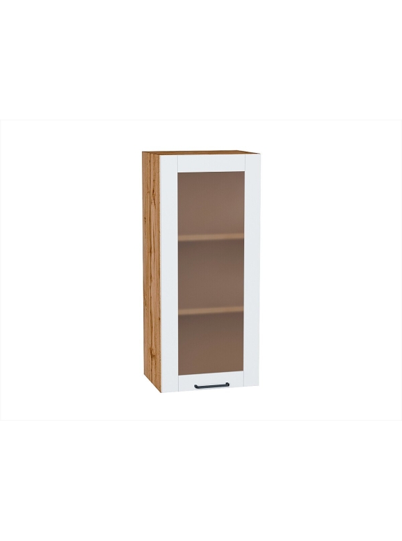 Шкаф верхний с 1-ой остекленной дверцей Флэт Плюс