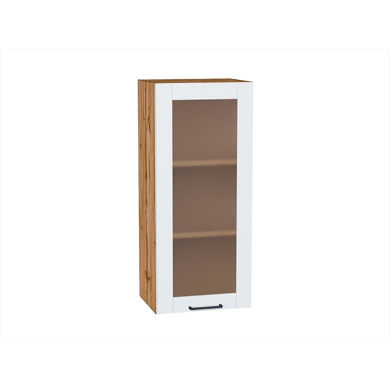 Шкаф верхний с 1-ой остекленной дверцей Флэт Плюс