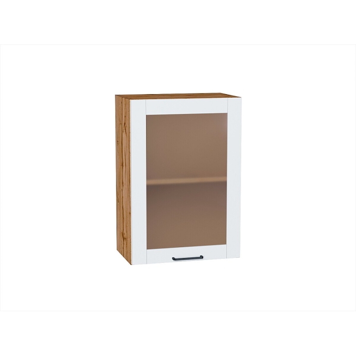 Шкаф верхний с 1-ой остекленной дверцей Флэт Плюс