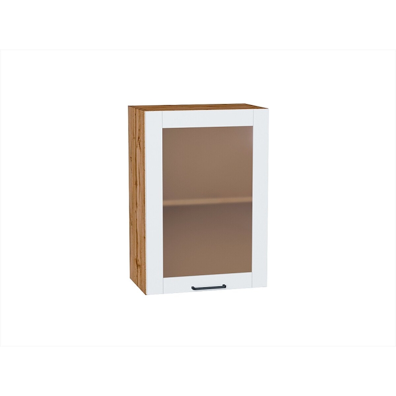 Шкаф верхний с 1-ой остекленной дверцей Флэт Плюс