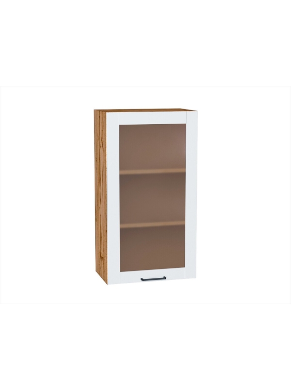 Шкаф верхний с 1-ой остекленной дверцей Флэт Плюс