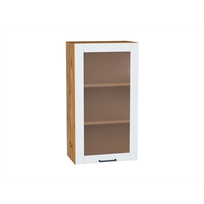 Шкаф верхний с 1-ой остекленной дверцей Флэт Плюс