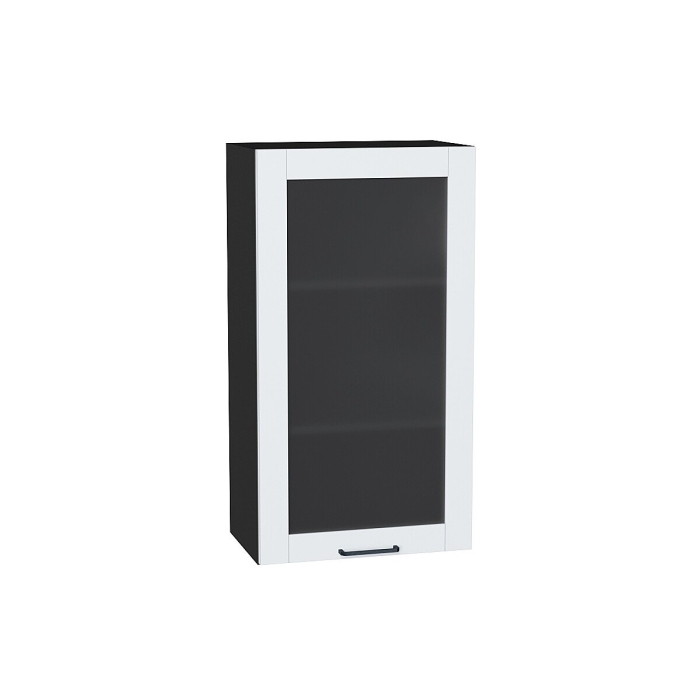 Шкаф верхний с 1-ой остекленной дверцей Флэт Плюс