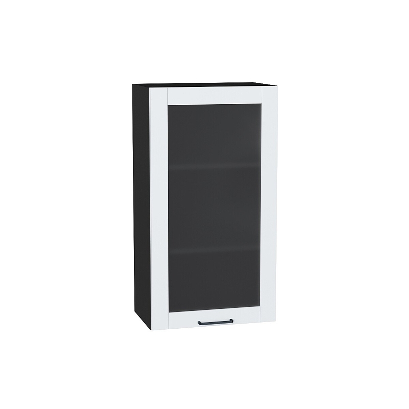 Шкаф верхний с 1-ой остекленной дверцей Флэт Плюс