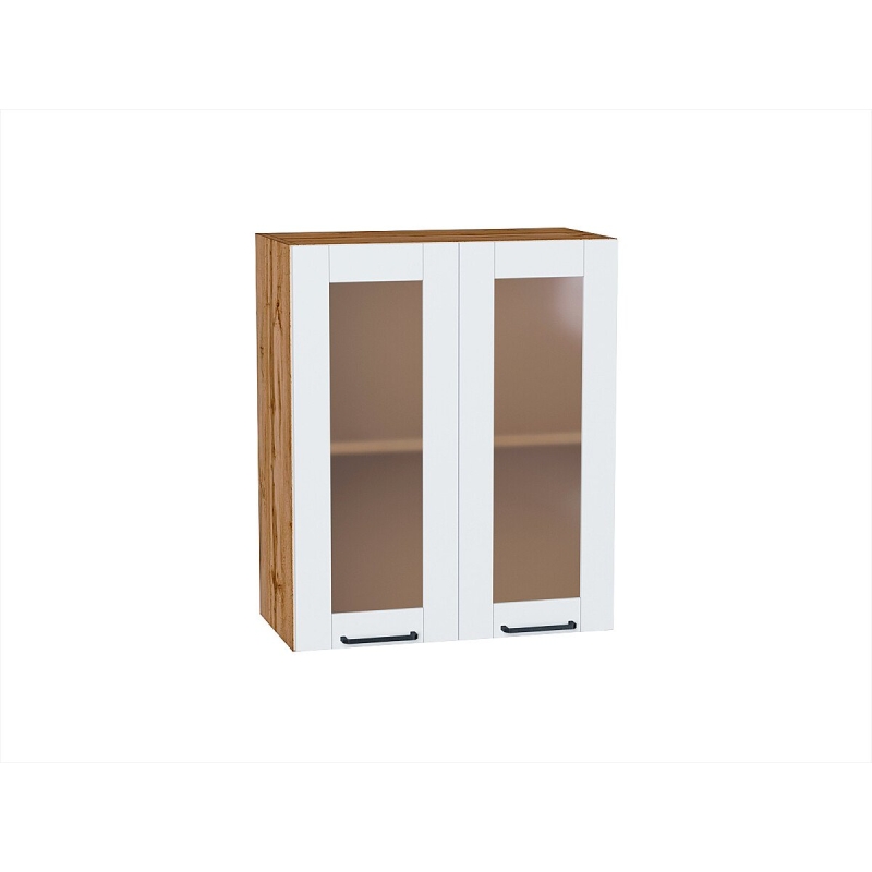 Шкаф верхний с 2-мя остекленными дверцами Флэт Плюс