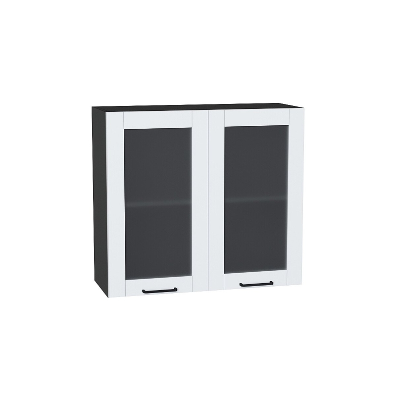 Шкаф верхний с 2-мя остекленными дверцами Флэт Плюс