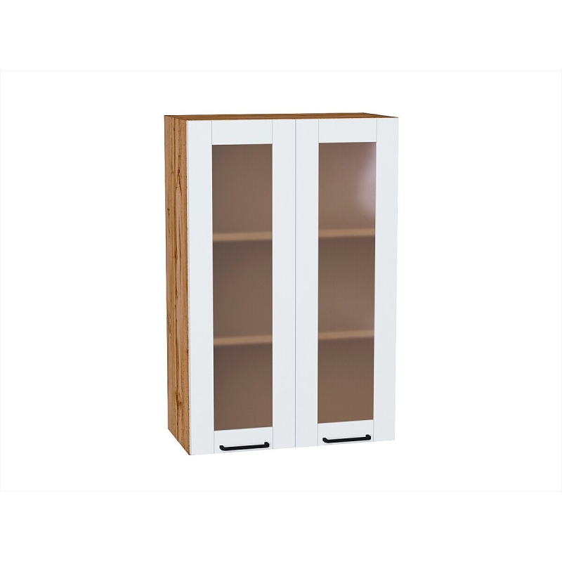 Шкаф верхний с 2-мя остекленными дверцами Флэт Плюс