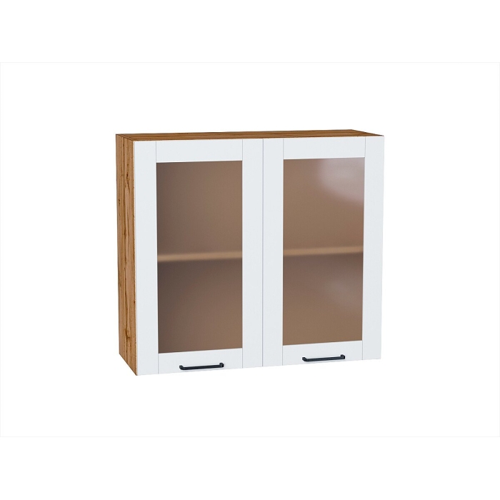 Шкаф верхний с 2-мя остекленными дверцами Флэт Плюс