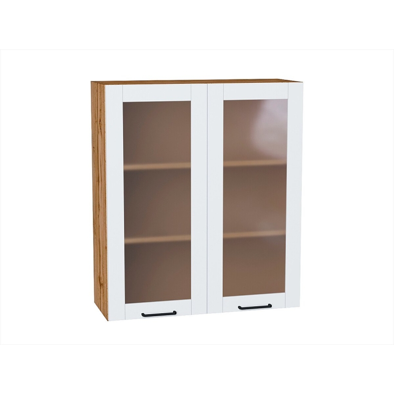 Шкаф верхний с 2-мя остекленными дверцами Флэт Плюс