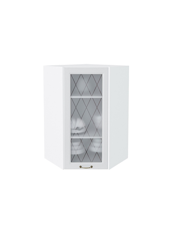 Шкаф верхний угловой остекленный Ницца