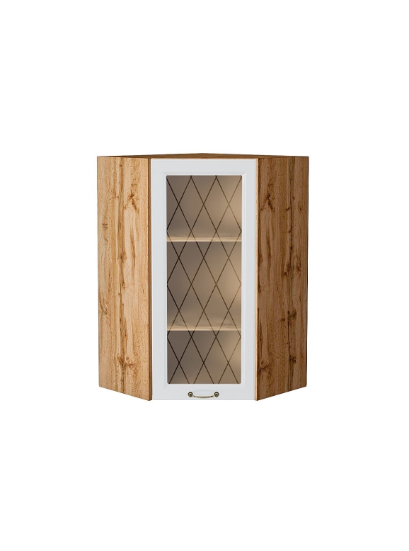 Шкаф верхний угловой остекленный Ницца