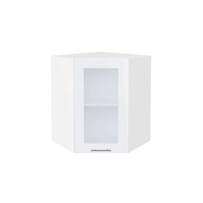 Шкаф верхний угловой остекленный Валерия-М