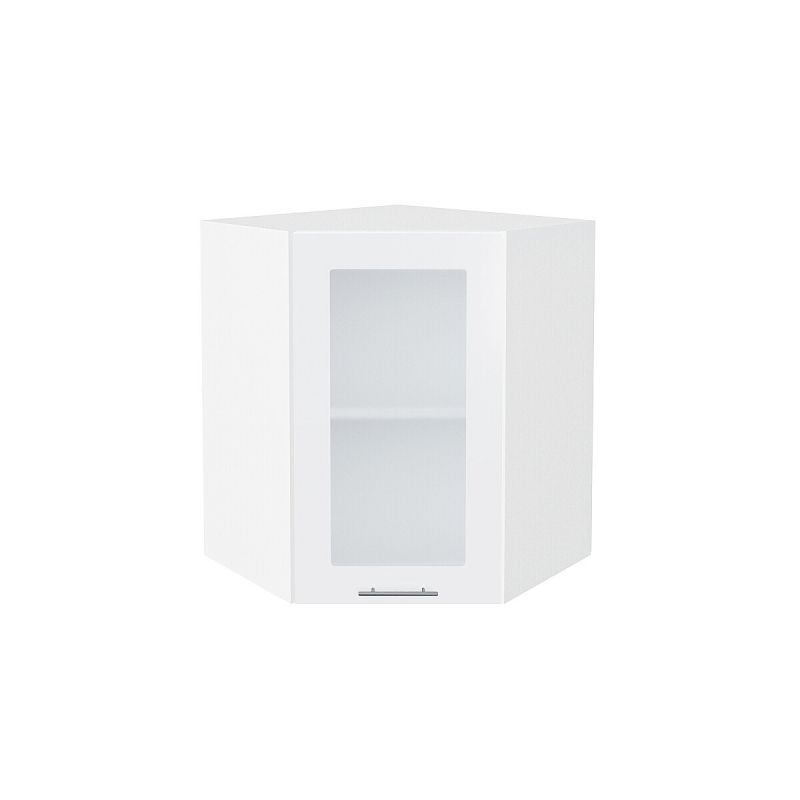 Шкаф верхний угловой остекленный Валерия-М