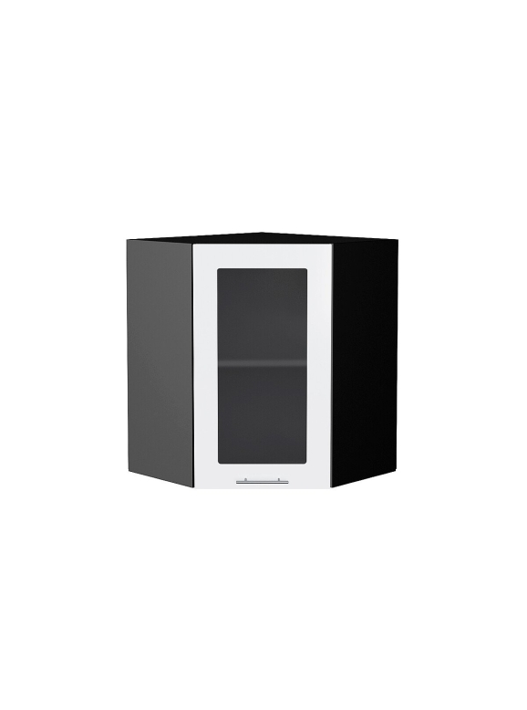 Шкаф верхний угловой остекленный Валерия-М