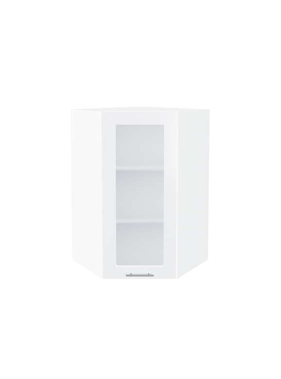 Шкаф верхний угловой остекленный Валерия-М