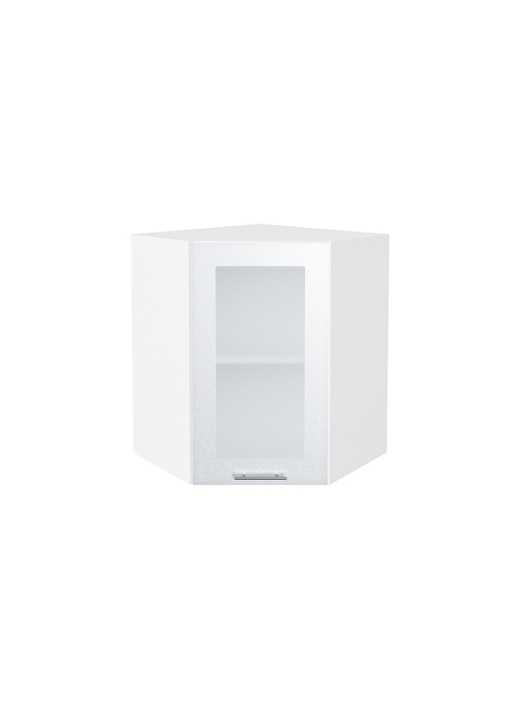 Шкаф верхний угловой остекленный Валерия-М