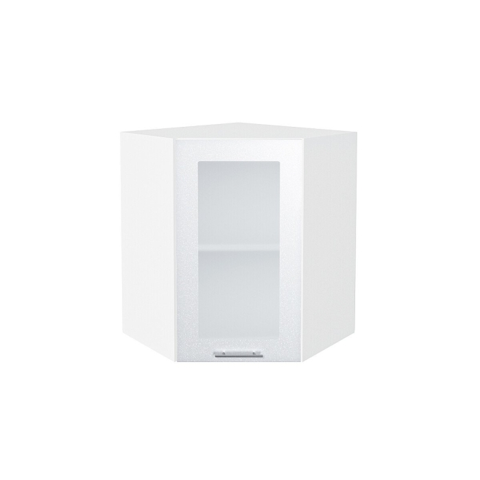 Шкаф верхний угловой остекленный Валерия-М