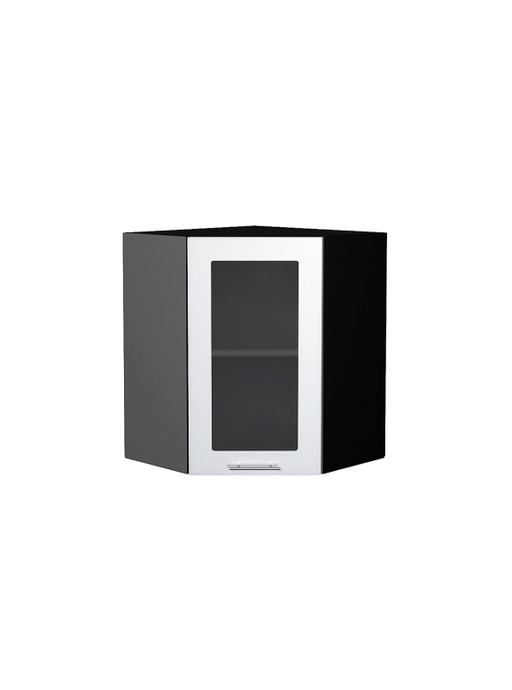 Шкаф верхний угловой остекленный Валерия-М