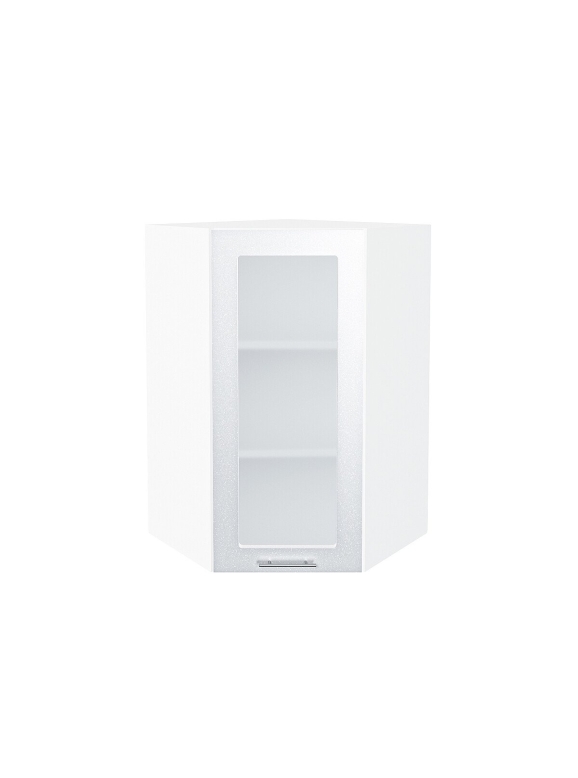 Шкаф верхний угловой остекленный Валерия-М