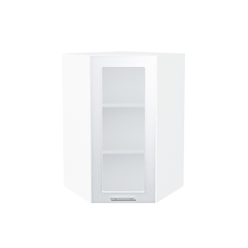 Шкаф верхний угловой остекленный Валерия-М