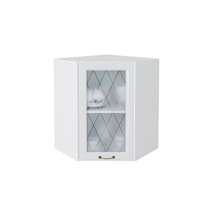 Шкаф верхний угловой остекленный Ницца