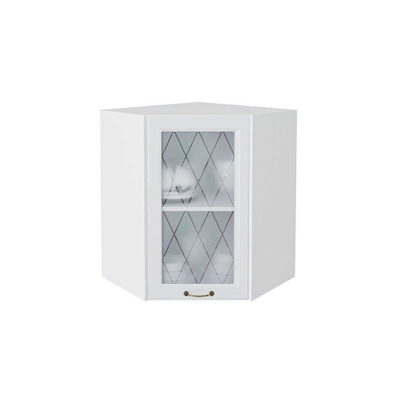 Шкаф верхний угловой остекленный Ницца