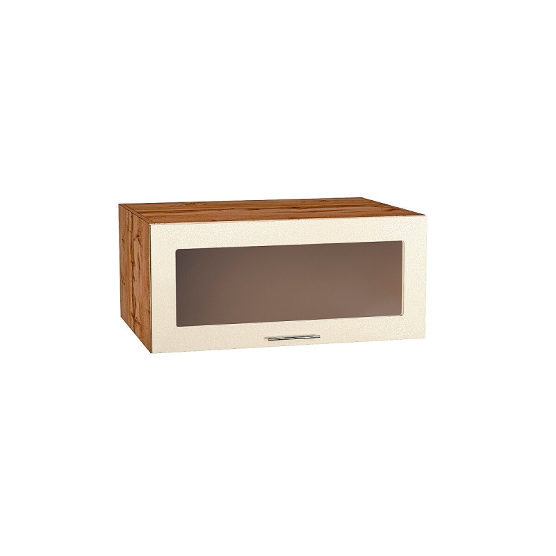 Шкаф верхний горизонтальный остекленный глубокий Валерия-М