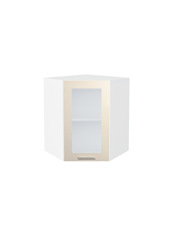 Шкаф верхний угловой остекленный Валерия-М