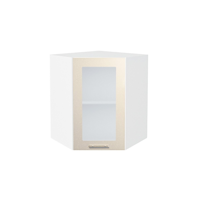 Шкаф верхний угловой остекленный Валерия-М