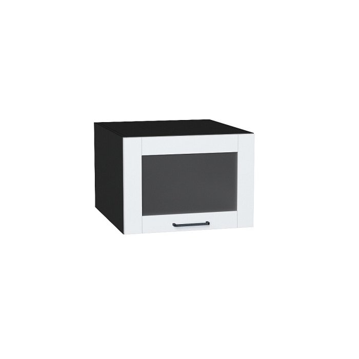 Шкаф верхний горизонтальный остекленный глубокий Флэт Плюс