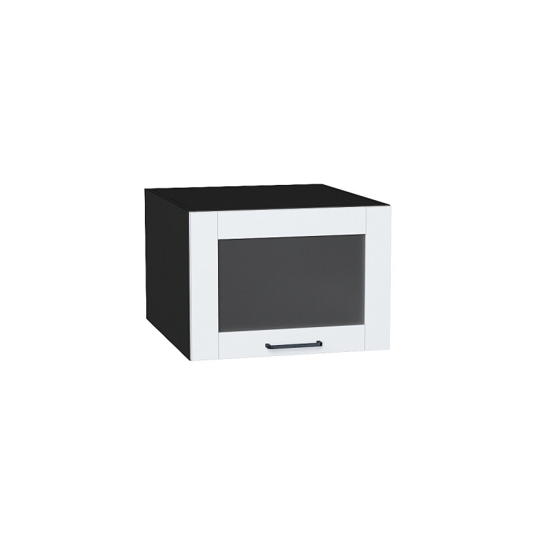 Шкаф верхний горизонтальный остекленный глубокий Флэт Плюс