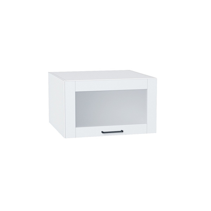 Шкаф верхний горизонтальный остекленный глубокий Флэт Плюс