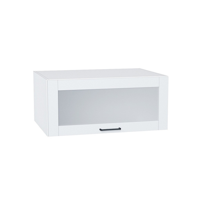 Шкаф верхний горизонтальный остекленный глубокий Флэт Плюс