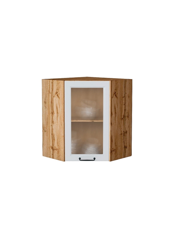 Шкаф верхний угловой остекленный Ницца