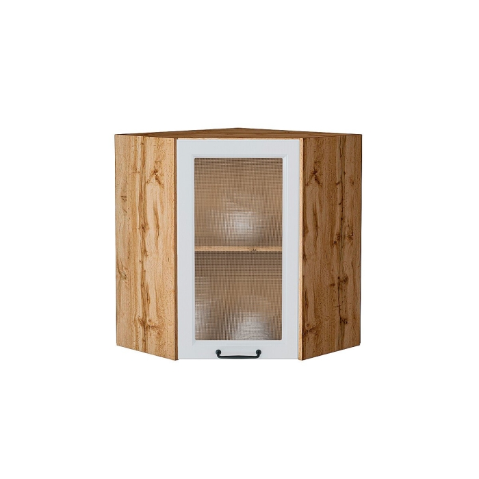 Шкаф верхний угловой остекленный Ницца