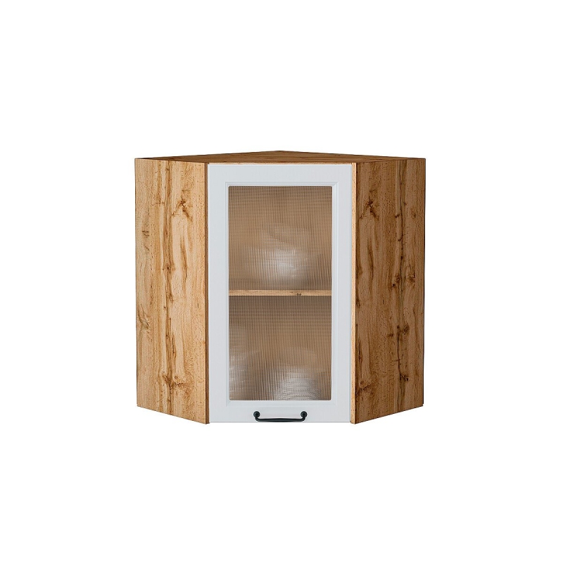 Шкаф верхний угловой остекленный Ницца