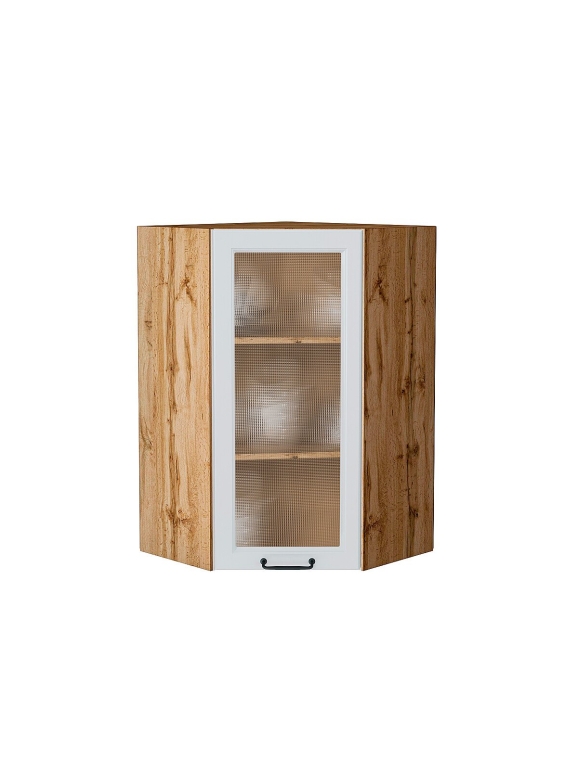 Шкаф верхний угловой остекленный Ницца