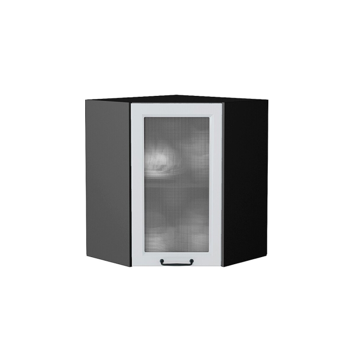 Шкаф верхний угловой остекленный Ницца