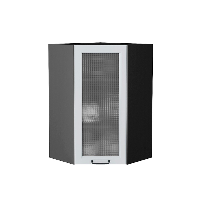 Шкаф верхний угловой остекленный Ницца