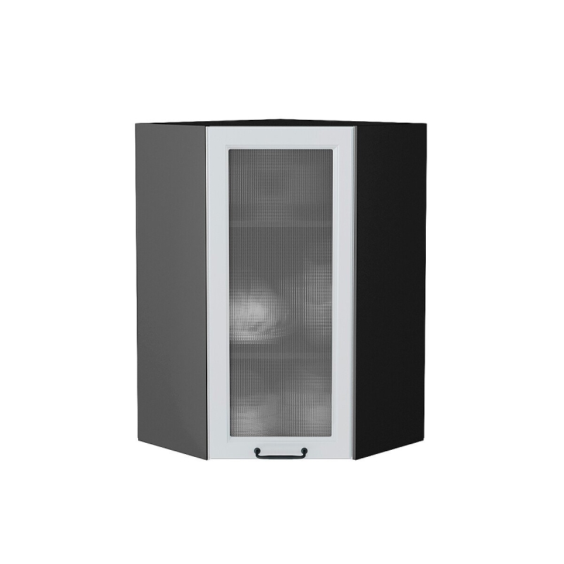 Шкаф верхний угловой остекленный Ницца