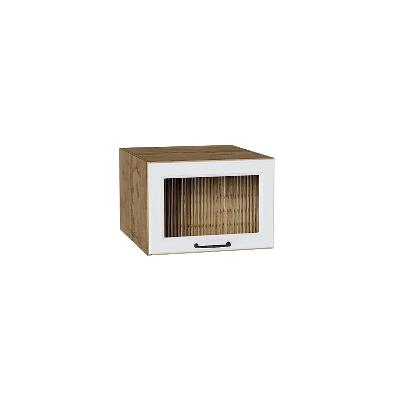 Шкаф верхний горизонтальный остекленный глубокий Ницца