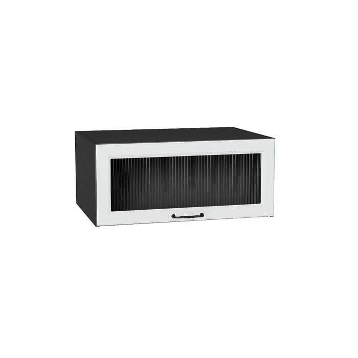 Шкаф верхний горизонтальный остекленный глубокий Ницца