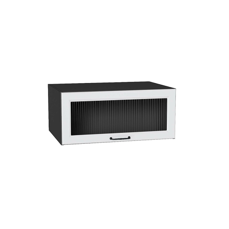 Шкаф верхний горизонтальный остекленный глубокий Ницца