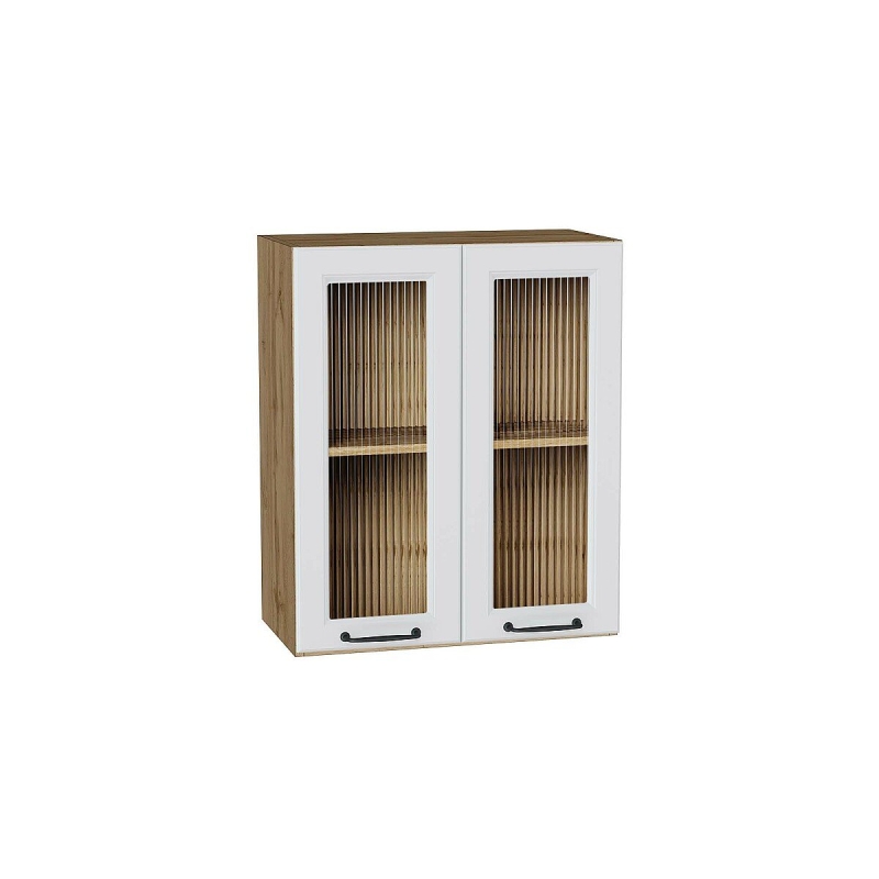 Шкаф верхний с 2-мя остекленными дверцами Ницца